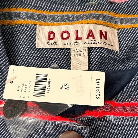 NWT Anthropologie DOLAN Piccadilly Belted Tweed Striped Jacket, size XS - Picture 7 of 12